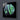 LED backlit decorative glass art with glowing green abstract design, modern wall feature
