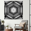 Abstract Halftone Hexagon Glass Wall Art - DIY - CreoGlass®