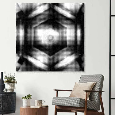 Abstract Halftone Hexagon Glass Wall Art - DIY - CreoGlass®