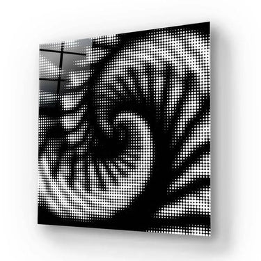 Abstract Halftone Shell Spiral Glass Wall Art - DIY - CreoGlass®