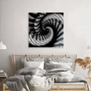 Abstract Halftone Shell Spiral Glass Wall Art - DIY - CreoGlass®