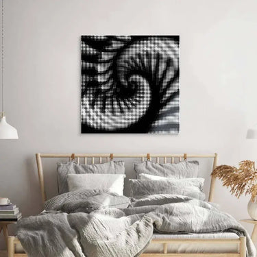 Abstract Halftone Shell Spiral Glass Wall Art - DIY - CreoGlass®