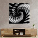 Abstract Halftone Shell Spiral Glass Wall Art - DIY - CreoGlass®