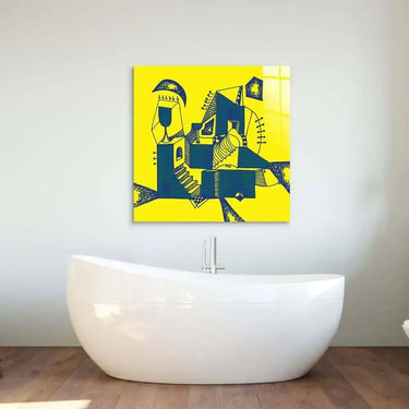 Abstract Ink Town Glass Wall Art - DIY - CreoGlass®