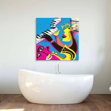 Abstract Jazz Band Glass Wall Art - DIY - CreoGlass®