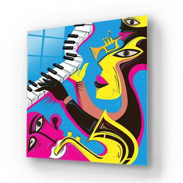 Abstract Jazz Band Glass Wall Art - DIY - CreoGlass®