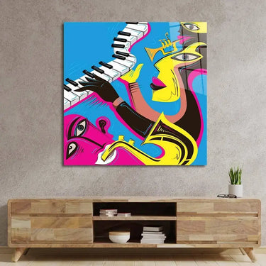 Abstract Jazz Band Glass Wall Art - DIY - CreoGlass®