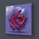 Abstract Red Alien Flower Glass Wall Art - DIY - CreoGlass®