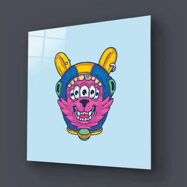 Abstract Space Dog Glass Wall Art - DIY - CreoGlass®