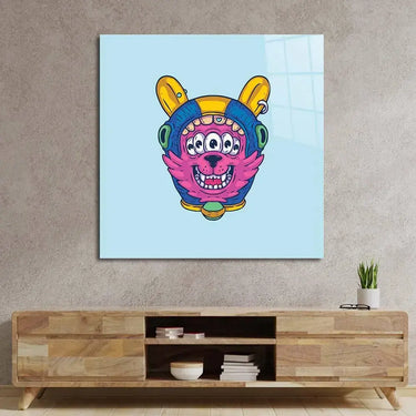 Abstract Space Dog Glass Wall Art - DIY - CreoGlass®