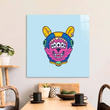Abstract Space Dog Glass Wall Art - DIY - CreoGlass®
