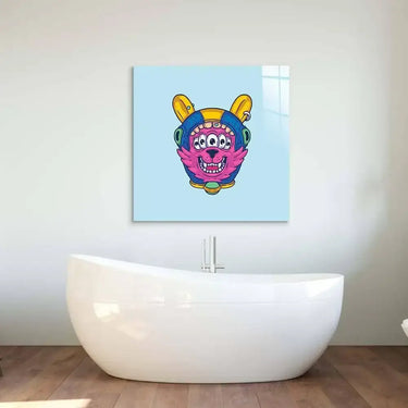 Abstract Space Dog Glass Wall Art - DIY - CreoGlass®