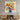 Vibrant sunflower artwork in blue vase, modern living room decor with wooden console table