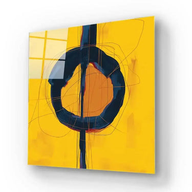 Abstract Yellow Ochre Glass Wall Art - DIY - CreoGlass®