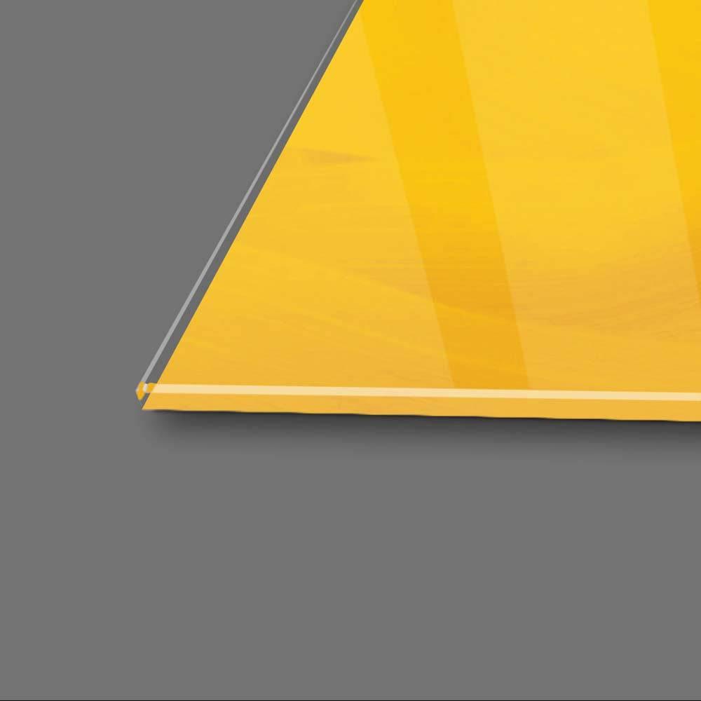 Abstract Yellow Ochre Glass Wall Art - DIY - CreoGlass®