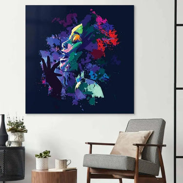 Afro American Singer Glass Wall Art - DIY - CreoGlass®