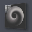 Black Abstract Halftone Spiral Glass Wall Art - DIY - CreoGlass®