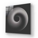 Black Abstract Halftone Spiral Glass Wall Art - DIY - CreoGlass®