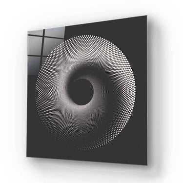 Modern decorative glass panel with halftone dot pattern for luxury interiors