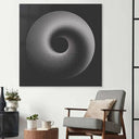 Black Abstract Halftone Spiral Glass Wall Art - DIY - CreoGlass®