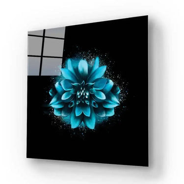Blue Lotus Glass Wall Art - Square Sizes - DIY - CreoGlass®