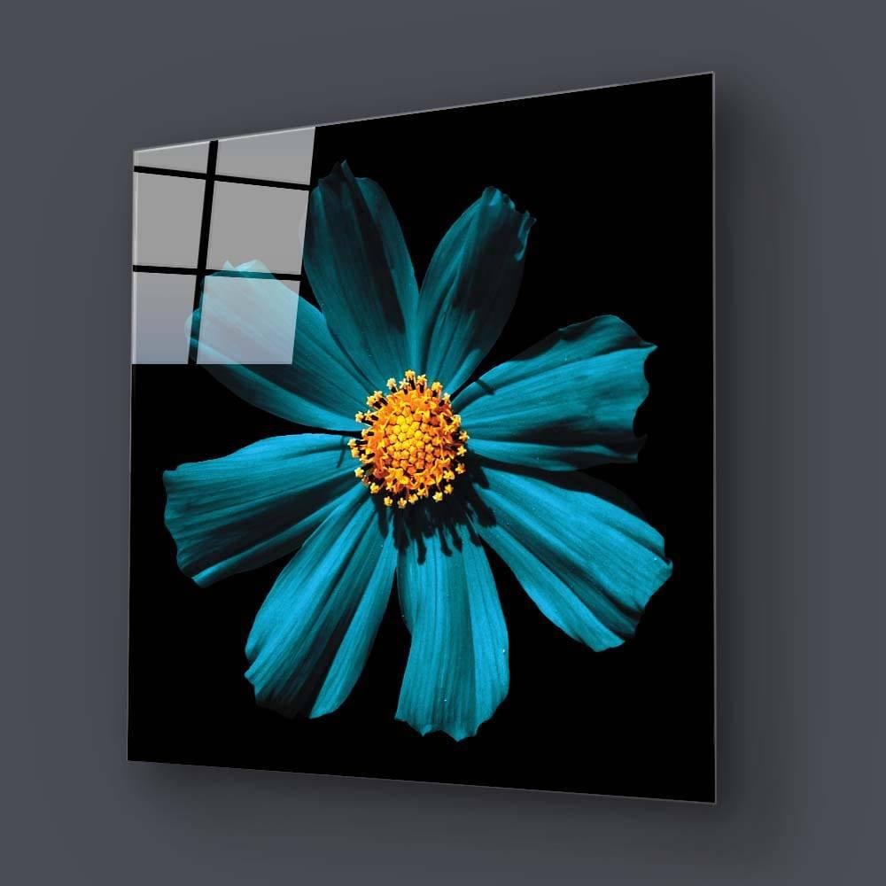 Cerulean Daisy Glass Wall Art - DIY - CreoGlass®