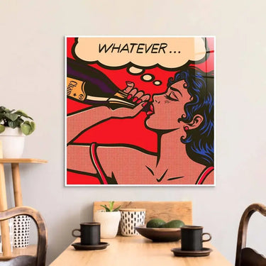 Champagne Retro Glass Wall Art - DIY - CreoGlass®