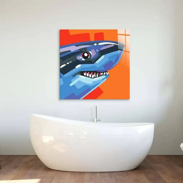 Charming Shark Glass Wall Art - DIY - CreoGlass®