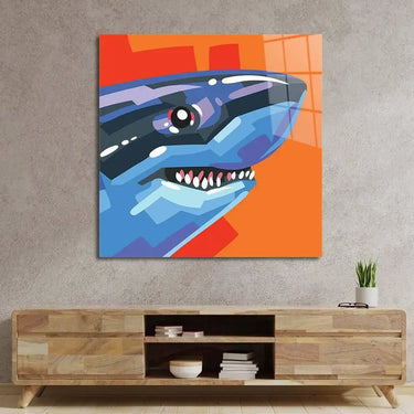 Charming Shark Glass Wall Art - DIY - CreoGlass®