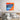 Vibrant blue shark wall art with orange background, modern bedroom decor
