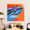 Charming Shark Glass Wall Art - DIY - CreoGlass®