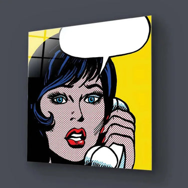 Distress Call 2 Retro Glass Wall Art - DIY - CreoGlass®