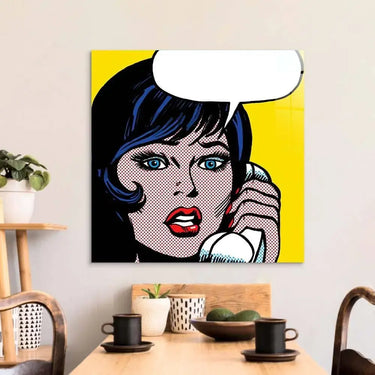 Distress Call 2 Retro Glass Wall Art - DIY - CreoGlass®