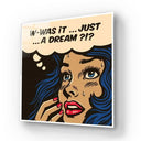 Dream Retro Girl Glass Wall Art - DIY - CreoGlass®