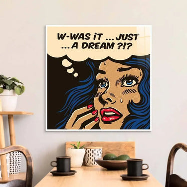 Dream Retro Girl Glass Wall Art - DIY - CreoGlass®