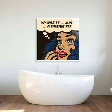 Dream Retro Girl Glass Wall Art - DIY - CreoGlass®