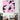 Pink abstract wall art with white sculpture and black moss, modern living room decor