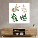 Geometric Painted Leaves Glass Wall Art - DIY - CreoGlass®