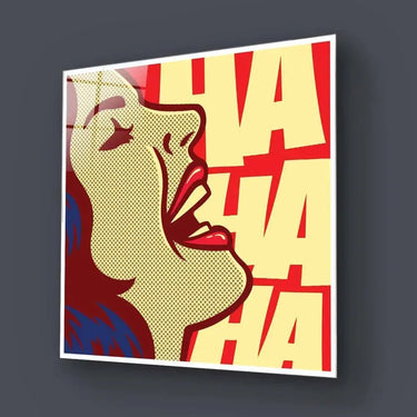 Ha Ha Ha Retro Glass Wall Art - DIY - CreoGlass®