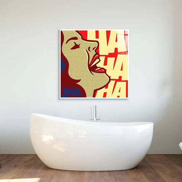 Ha Ha Ha Retro Glass Wall Art - DIY - CreoGlass®