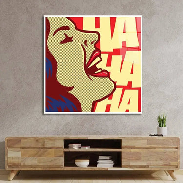 Ha Ha Ha Retro Glass Wall Art - DIY - CreoGlass®