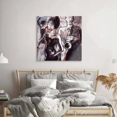 Jazz Band with Dancers Glass Wall Art - DIY - CreoGlass®