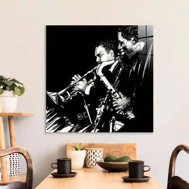 Jazz Brass Band Glass Wall Art - DIY - CreoGlass®