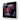 LED backlit decorative glass panel with colorful abstract light trails on black background