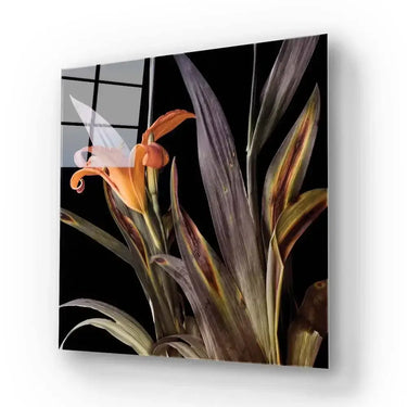 Orange Lily Glass Wall Art - Square Sizes - DIY - CreoGlass®