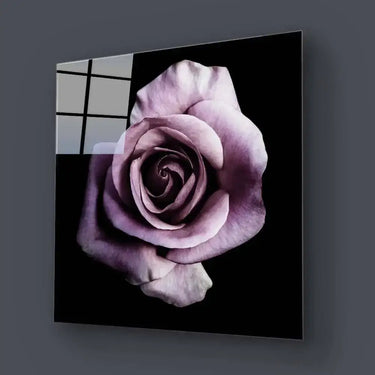Purple Rose Glass Wall Art - Square Sizes - DIY - CreoGlass®