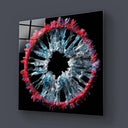 Red and Grey Iris Glass Wall Art - DIY - CreoGlass®