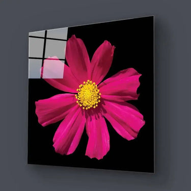 Red Daisy Glass Wall Art - Square Sizes - DIY - CreoGlass®