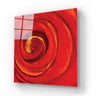 Red Paint Spiral Glass Wall Art - DIY - CreoGlass®