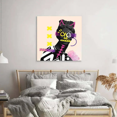 Vandalised Greek Statue 3 Glass Wall Art - DIY - CreoGlass®